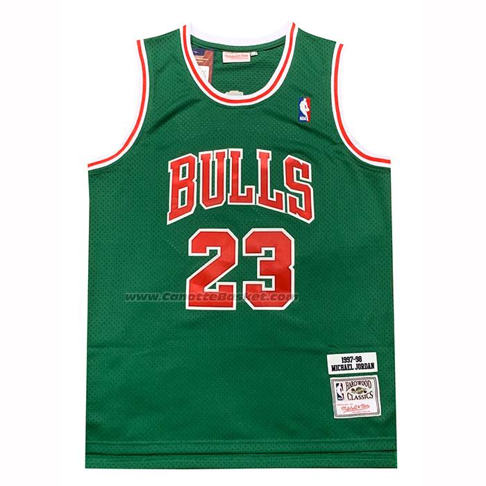 Maglia Chicago Bulls Michael Jordan No 23 Mitchell & Ness 1997-98 Verde